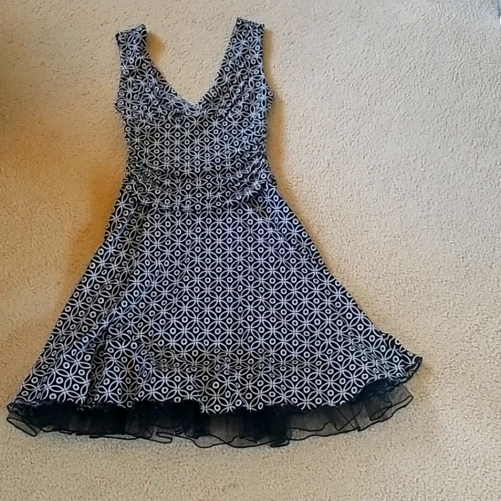 💫Cute black & white dress!
